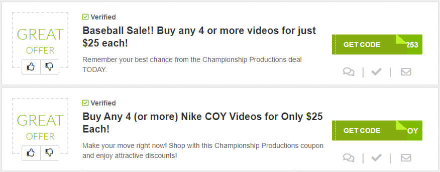 Champion productions coupon