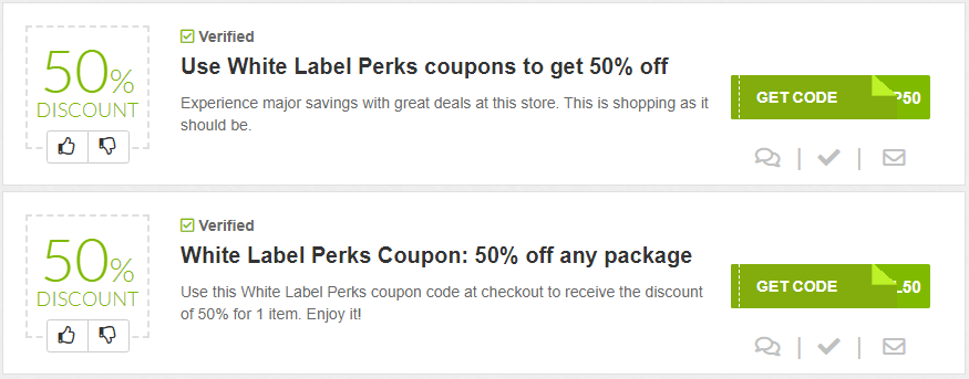 White label Perks Coupons