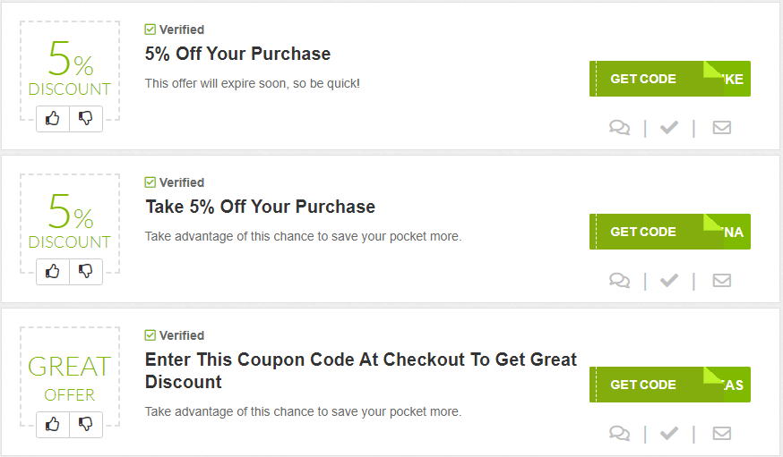 Valco Coupons