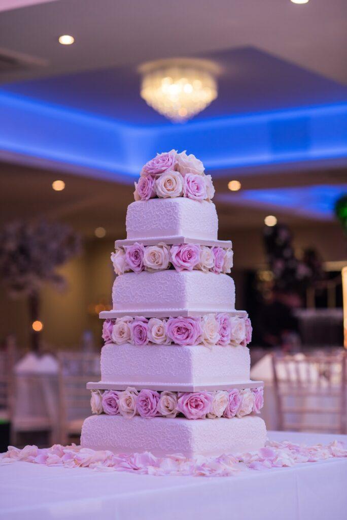 tall wedding cake